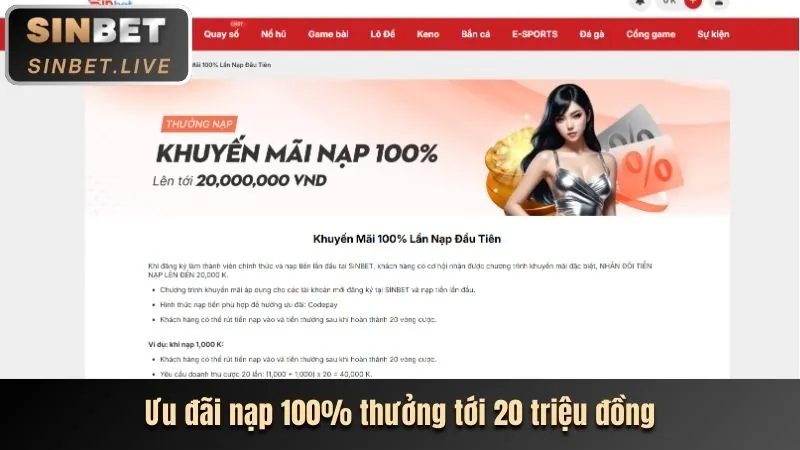 Hoàn trả thể thao và casino vn365
